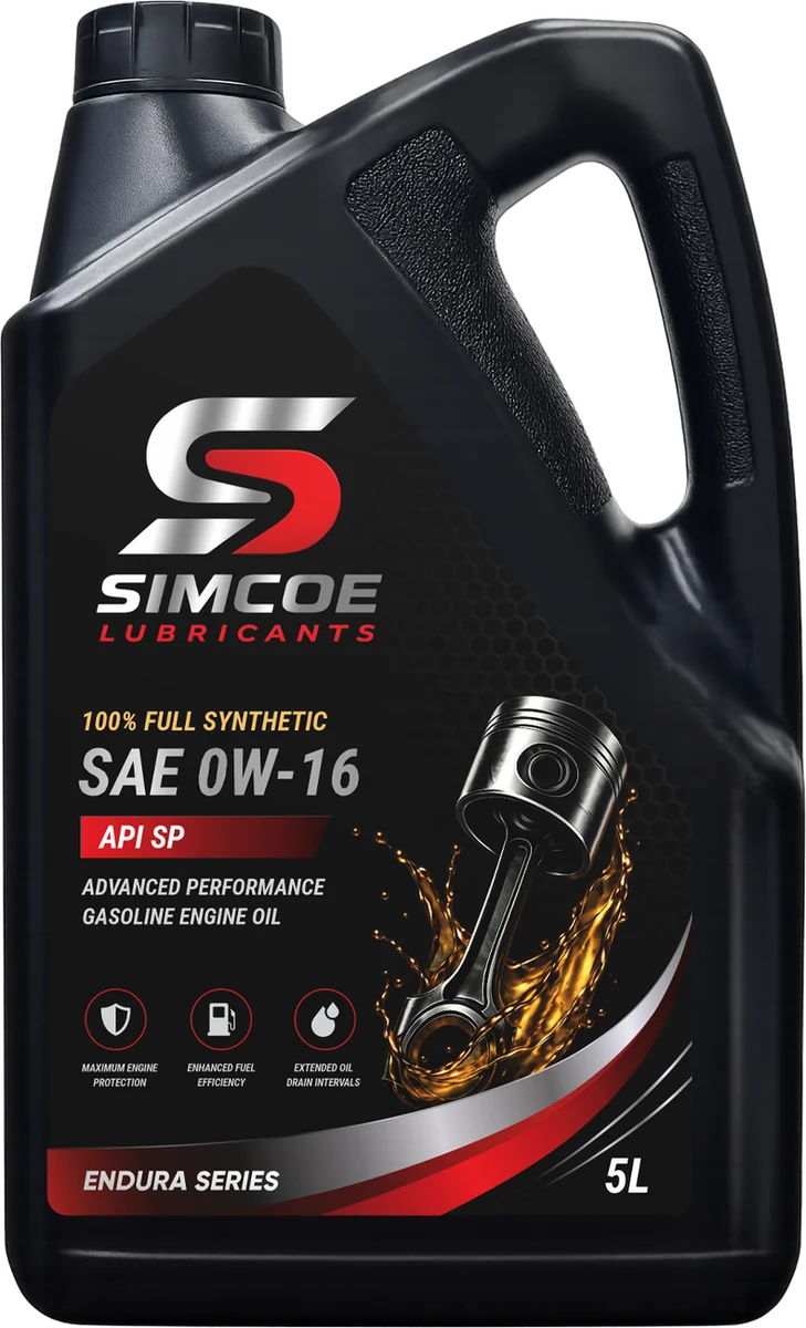 Endura SAE 0W-16 Full Synthetic 5 litre front label
